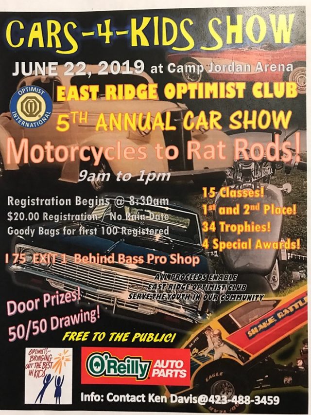 Optimist's 'Cars-4-Kids' Show this Saturday at CJ Arena - East Ridge ...